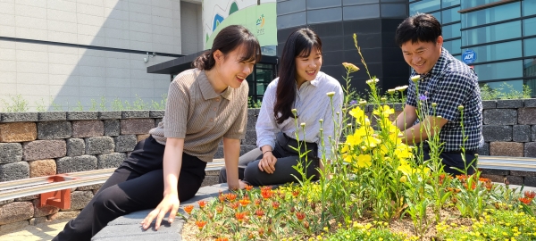금삼광장 약초꽃화단 쉼터