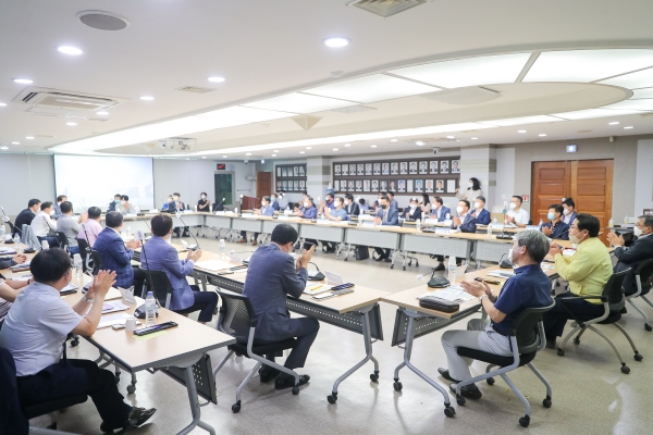 제1회 아산시 경제협력협의회 개최 모습