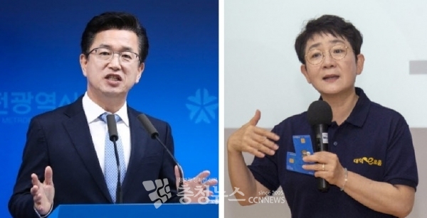 (왼쪽부터) 허태정 대전시장, 박정현 대덕구청장