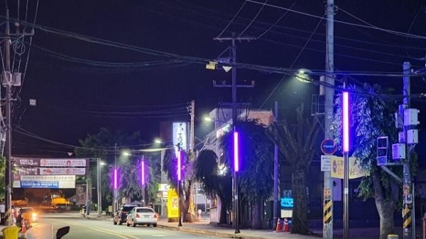 호서대학교 진입로 야간경관조명 변환