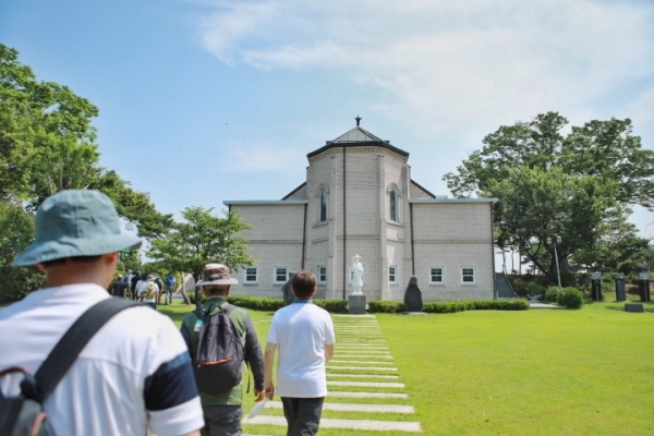 버그내순례길 도보순례 진행 모습