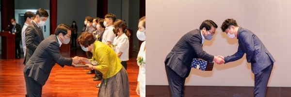 월례모임 포상 모습