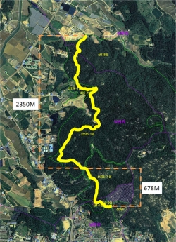 ‘백화산 둘레길’ 위치도
