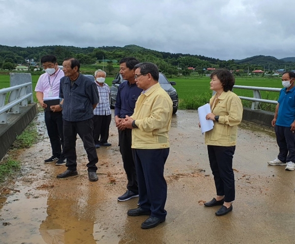 노박래 서천군수, 집중호우 피해 우려 현장 점검