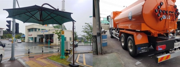 그늘막 및 살수차