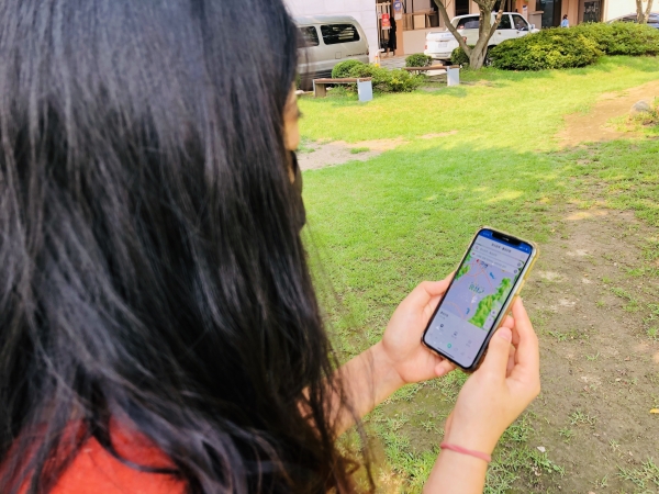 스마트관광전자지도 사용 모습