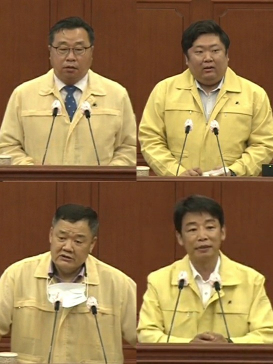 (왼쪽위 시계방향) 홍종원 행자위원장, 손희역 복환위원장, 김찬술 산건위원장, 구본환 교육위원장