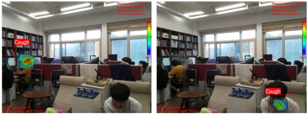 연구실 환경에서 기침 인식 카메라의 기침 발생 위치표시