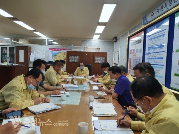 아산시 호우피해 긴급회의