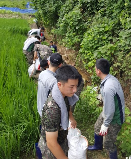 수해복구현장 모습