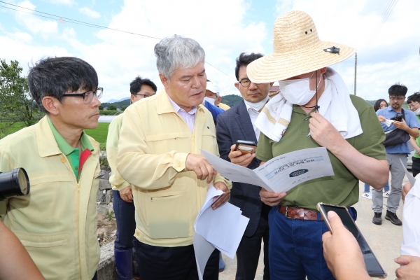 문정우 금산군수 수해극복 (이낙연 의원)