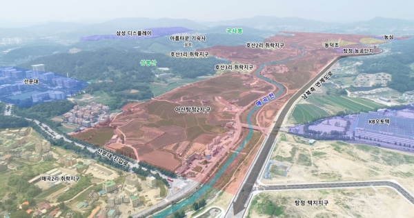 아산탕정2지구 도시개발구역 사진