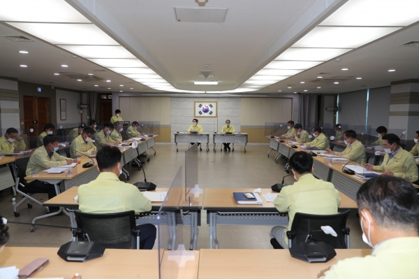 아산시 9월 확대간부회의 개최 모습