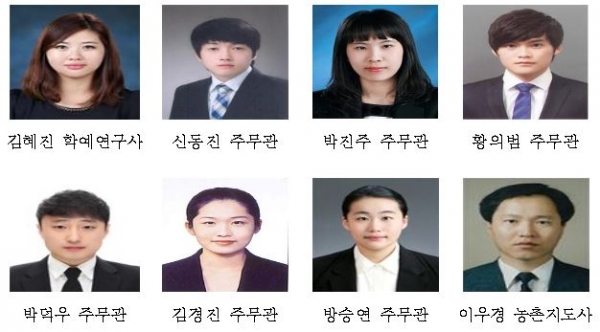 8월중 열심히 일한 공무원 선정 현황