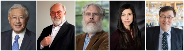 GSI-IF2020 주요 참여 연사 (좌측부터) 빅터 자우 미국 의학한림원 회장, 토마스 프레이 다빈치 연구소 소장, 조지 맥도날드 처치 하버드의과대학교 교수, 수잔 투시 일루미나社 수석 부사장, 김광수 하버드의과대학교 교수.