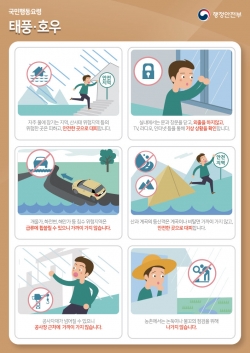 아산시, 제9호 태풍 ‘마이삭’ 대비 시민행동요령 준수 당부