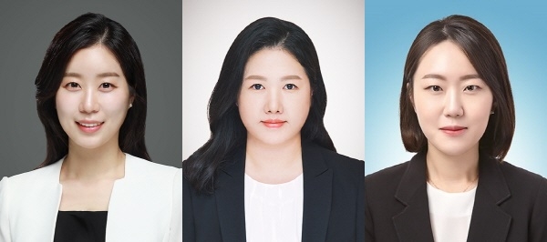 (왼쪽부터) 졸업생 이명진, 정윤숙 씨(06학번)와 김도경 씨(08학번)