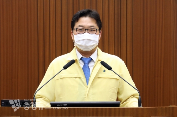 5분 발언하는 박성수 세종시의회 의원 / 충청뉴스 최형순 기자