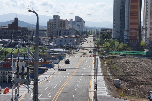 라온프라이빗 옆 – 국도29호선 도로개설 사진