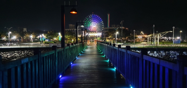 삽교호 바다공원 야간 경관조명 설치