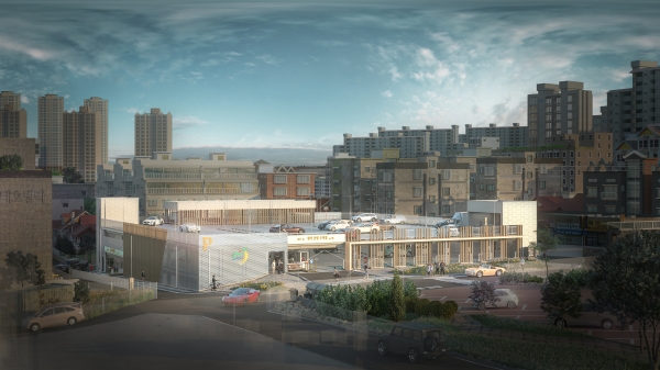 상리지구 공영주차타워 조감도