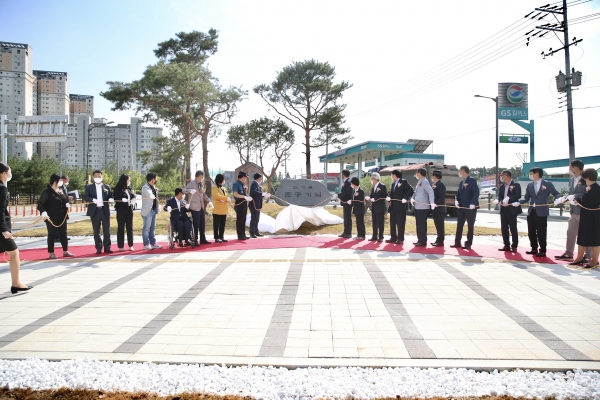 다가동 도시계획도로 개통식 개최 모습
