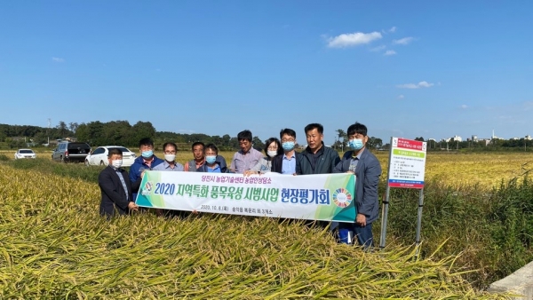 지난 8일 송악읍 복운리에서 실시한 현장평가회