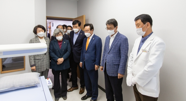 청양군  건강검진센터 개소식 개최 모습