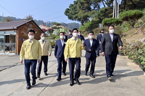 양승조 도지사와 김시장 현장방문