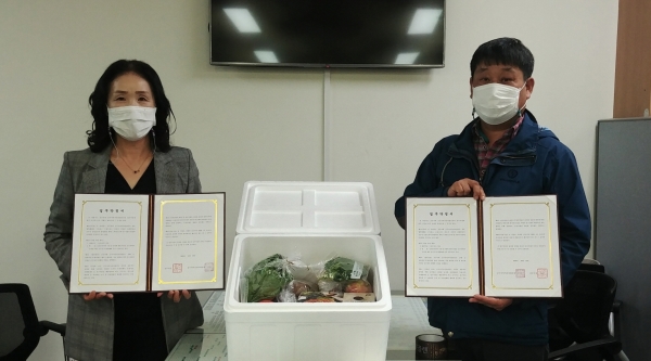 드림스타트 공주시먹거리사업단 업무협약 체결 모습