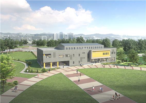 아산시 꿈샘 어린이청소년도서관 조감도