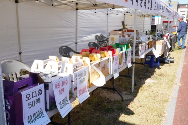 송악읍주민자치회 농산물직거래장터 모습