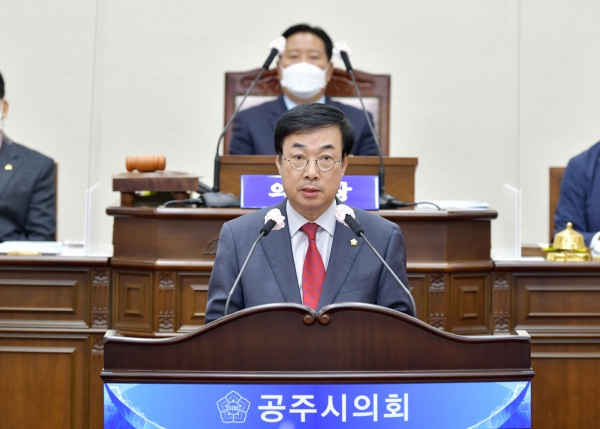 박기영 부의장 5분발언 모습