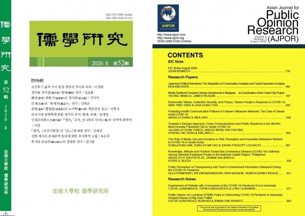 유학연구소 유학연구, 아시아여론연구소 AJPOR