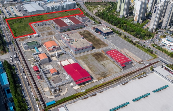 듀폰 롬엔드하스 전자재료코리아 제3공장 전경과 포토레지스트 공장 증설 투자 위치