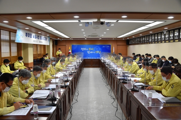 부여형 뉴딜사업 발굴 보고회 개최 모습