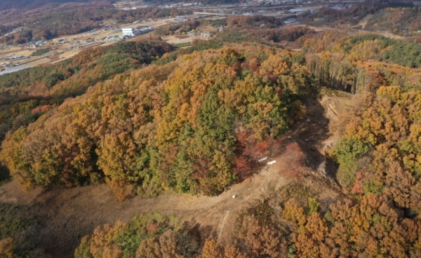 세종시에 위치한 이성산성 전경.