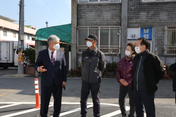 문정우 금산군수 금산금빛시장 민생현장 방문 모습