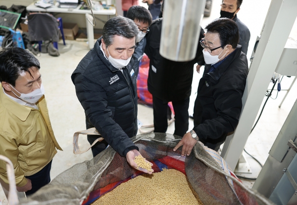 건조벼 매입현장 방문 격려