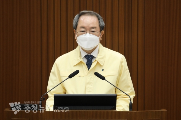 시정연설하는 류순현 세종시 행정부시장