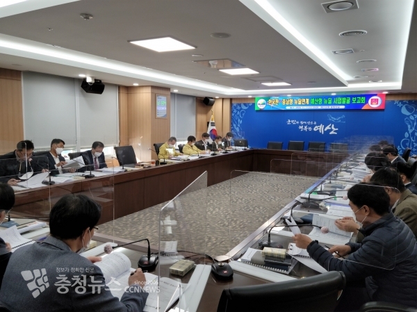 예산형 뉴딜 사업발굴 보고회 모습