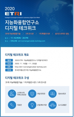ETRI 지능화융합연구소 테크위크 소개 팸플릿.