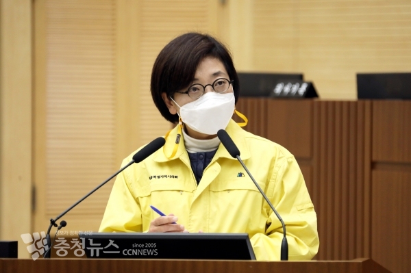 시정질문 하는 이순열 세종시의회 의원