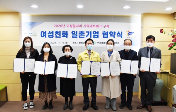 기업 6곳을 대상으로 여성친화 일촌기업 협약 체결