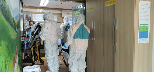 금산군 방역 현장 모습