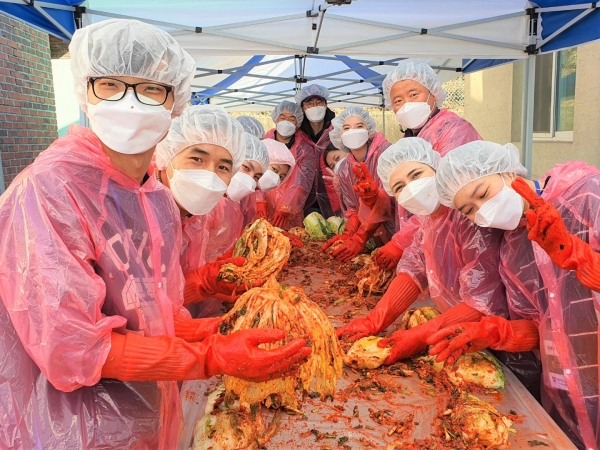 배재대 김장봉사 실시 모습