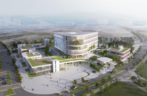 집현동 복합주민공동시설 당선작 조감도.