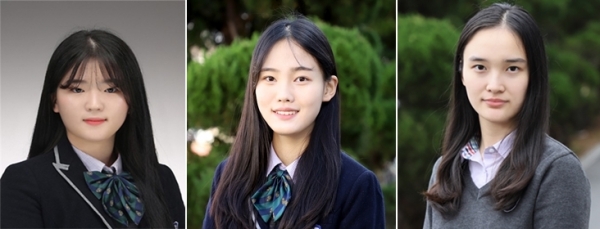 (왼쪽부터) 신일여고 이도연, 김윤희, 오지민 학생.