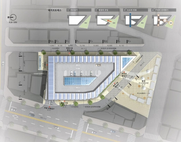 온양온천시장 복합지원센터 건립사업 설계공모 당선작 설계도면