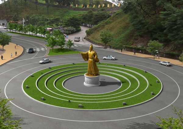 무령왕 동상 조감도